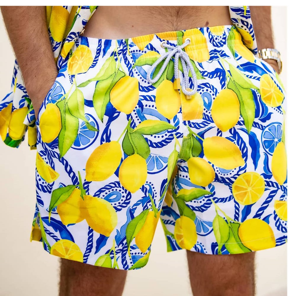 Men's Loose Printed Casual Beach Shorts