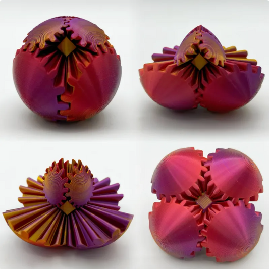 3D Printed Rotating Gear Ball