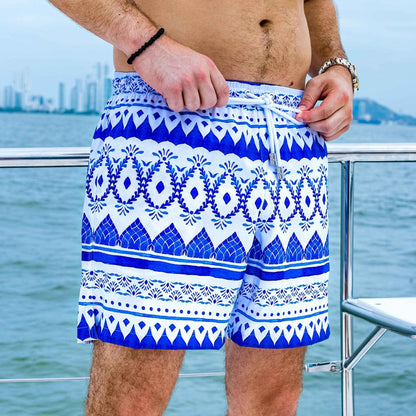 Men's Loose Printed Casual Beach Shorts